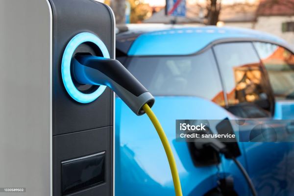 EV on charging station